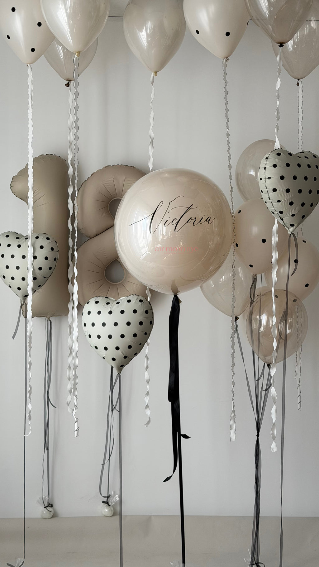 Trending Polka Dot Balloon Set NYC | Personalized Birthday Helium Balloons