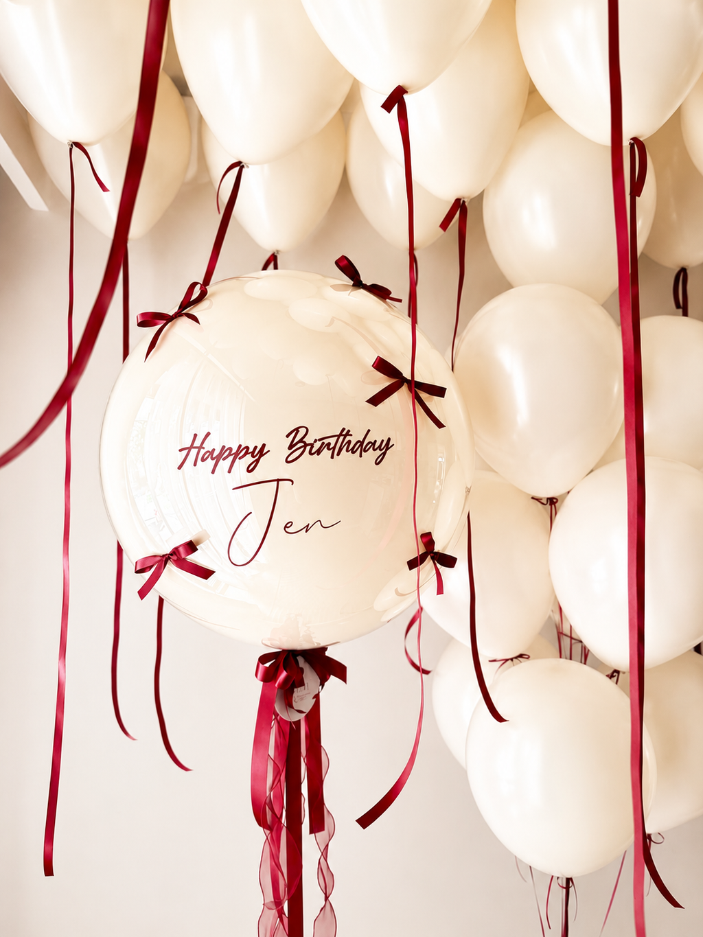 Personalized Cream Balloon Package