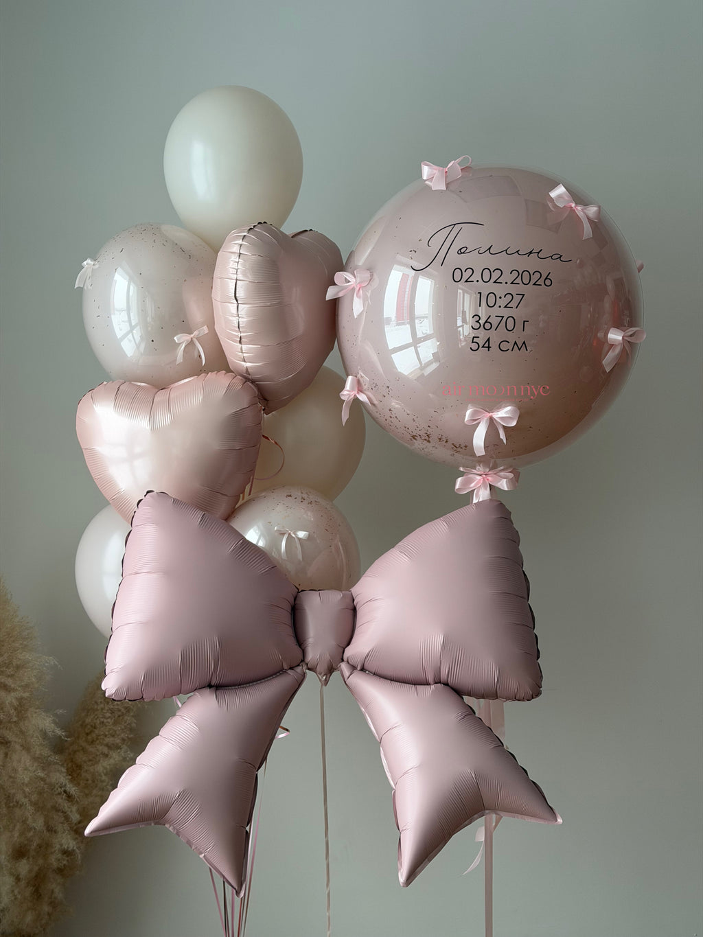 Soft Pink Balloons NYC | Baby Shower & 1st Birthday Balloons | Air Moon NYC