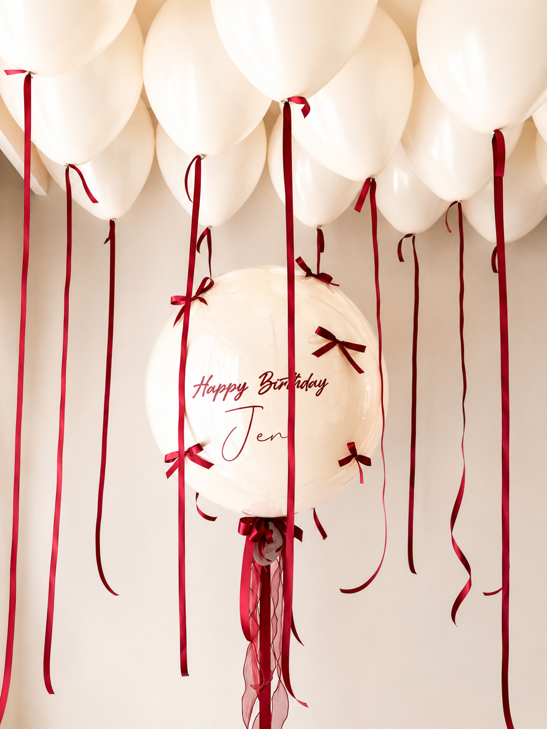 Personalized Cream Balloon Package
