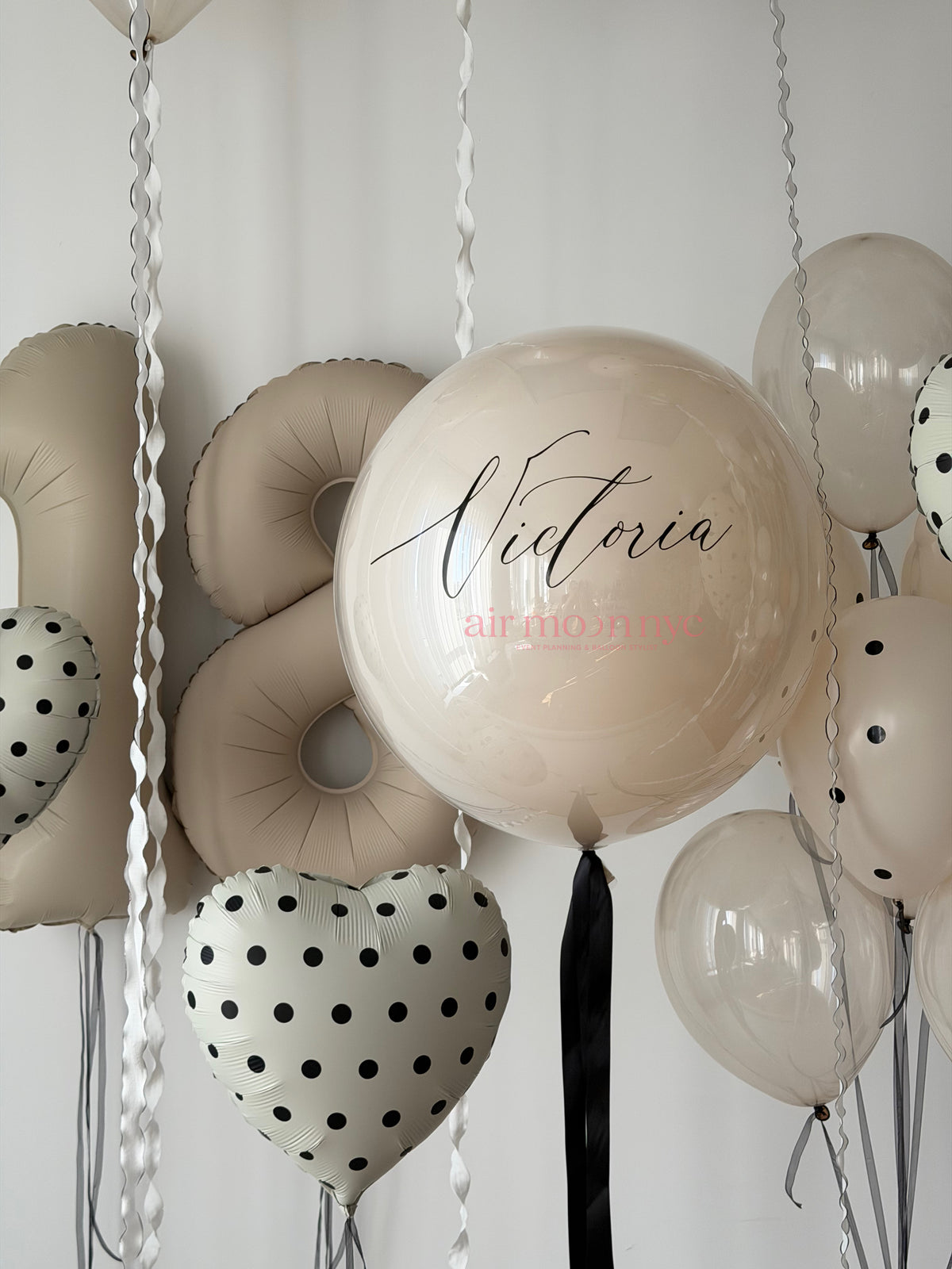 Trending Polka Dot Balloon Set NYC | Personalized Birthday Helium Balloons