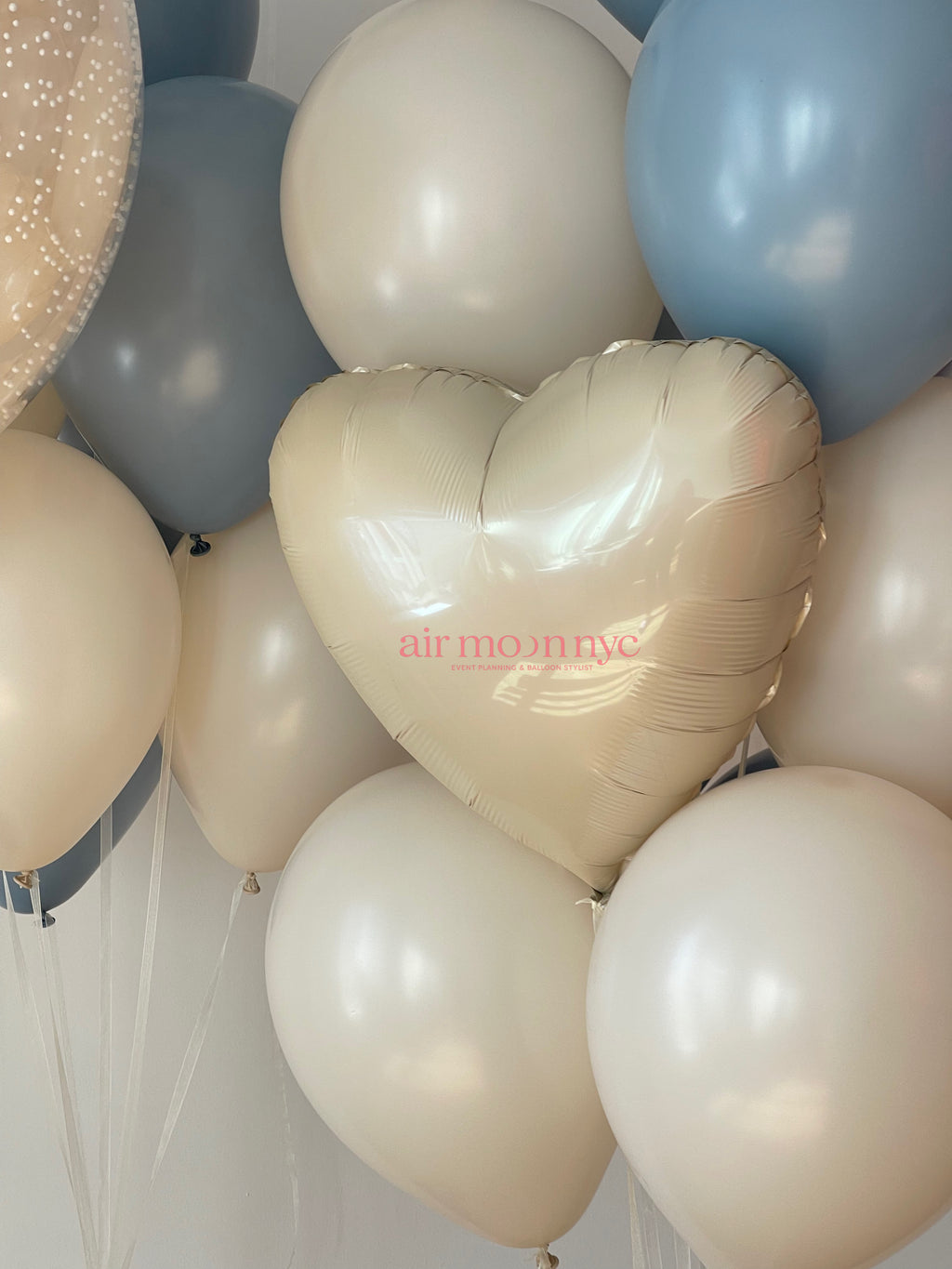 Dusty Blue Teddy Bear Balloon Set - NYC