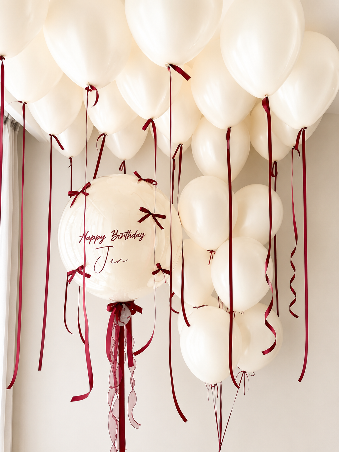 Personalized Cream Balloon Package