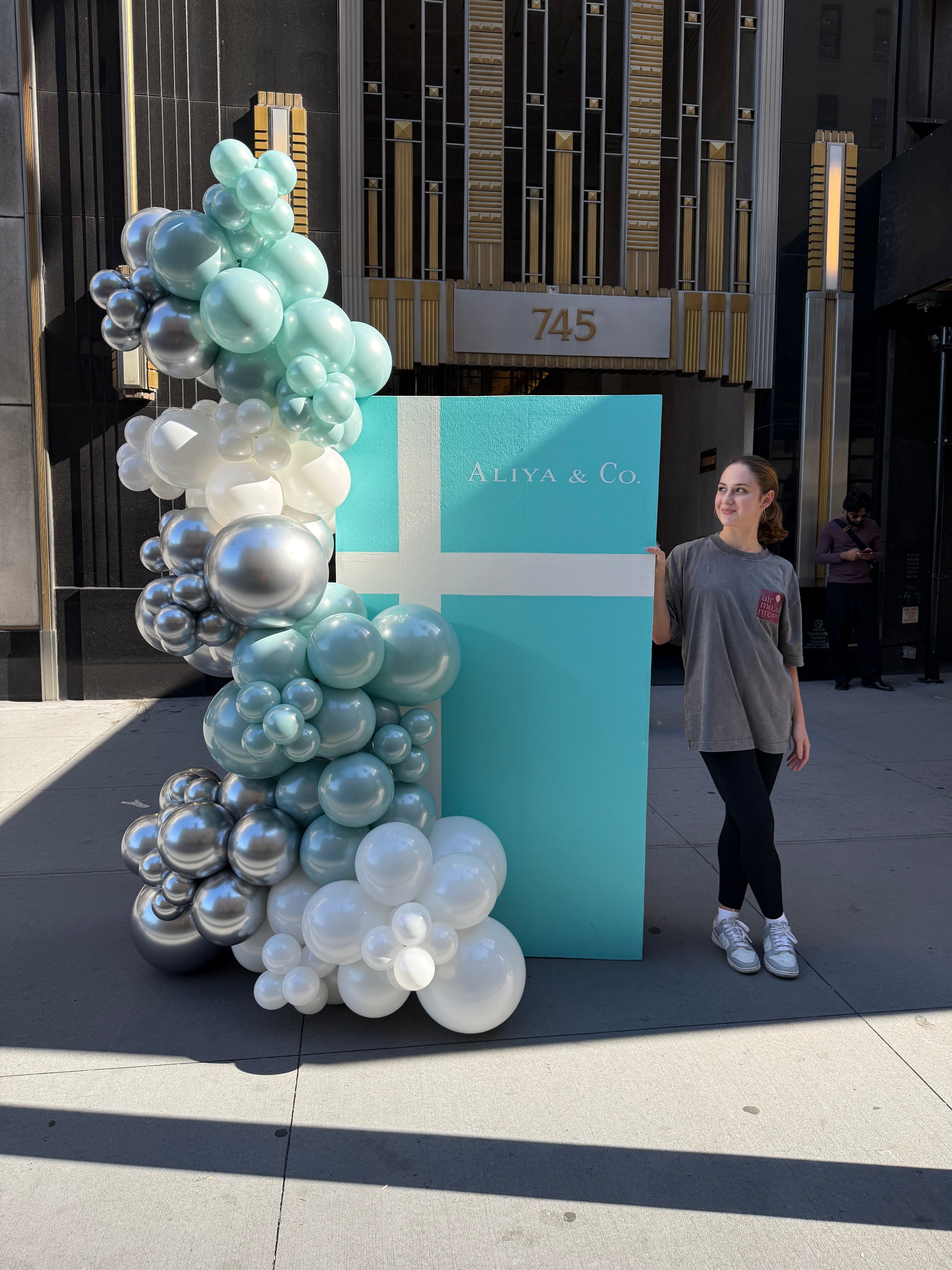 Tiffany Blue Bridal Shower Balloon Backdrop NYC | Budget Friendly Event Decor