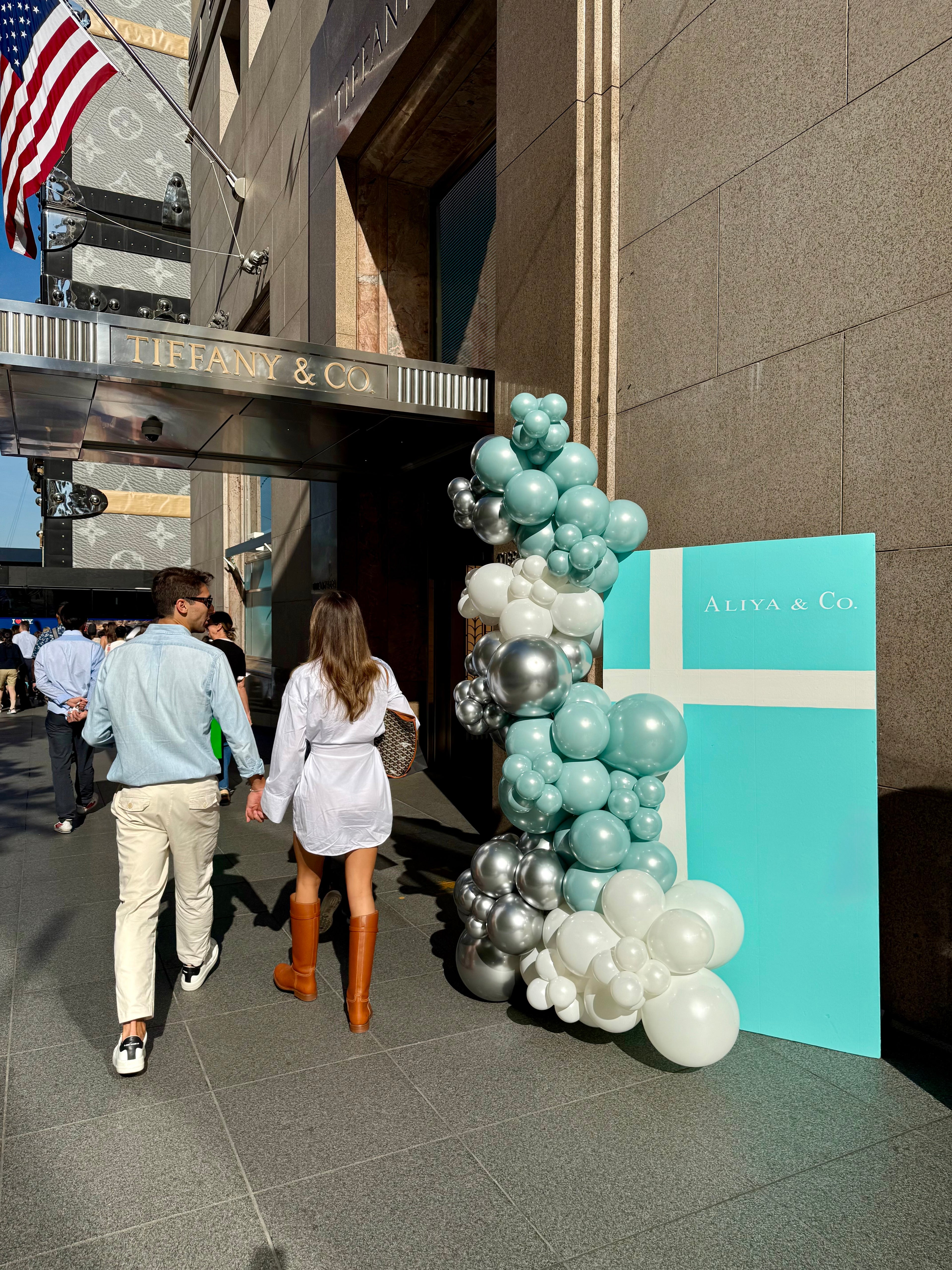 Tiffany Blue Bridal Shower Balloon Backdrop NYC | Budget Friendly Event Decor