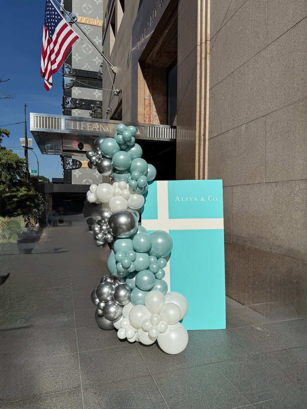 Tiffany Blue Bridal Shower Balloon Backdrop NYC | Budget Friendly Event Decor