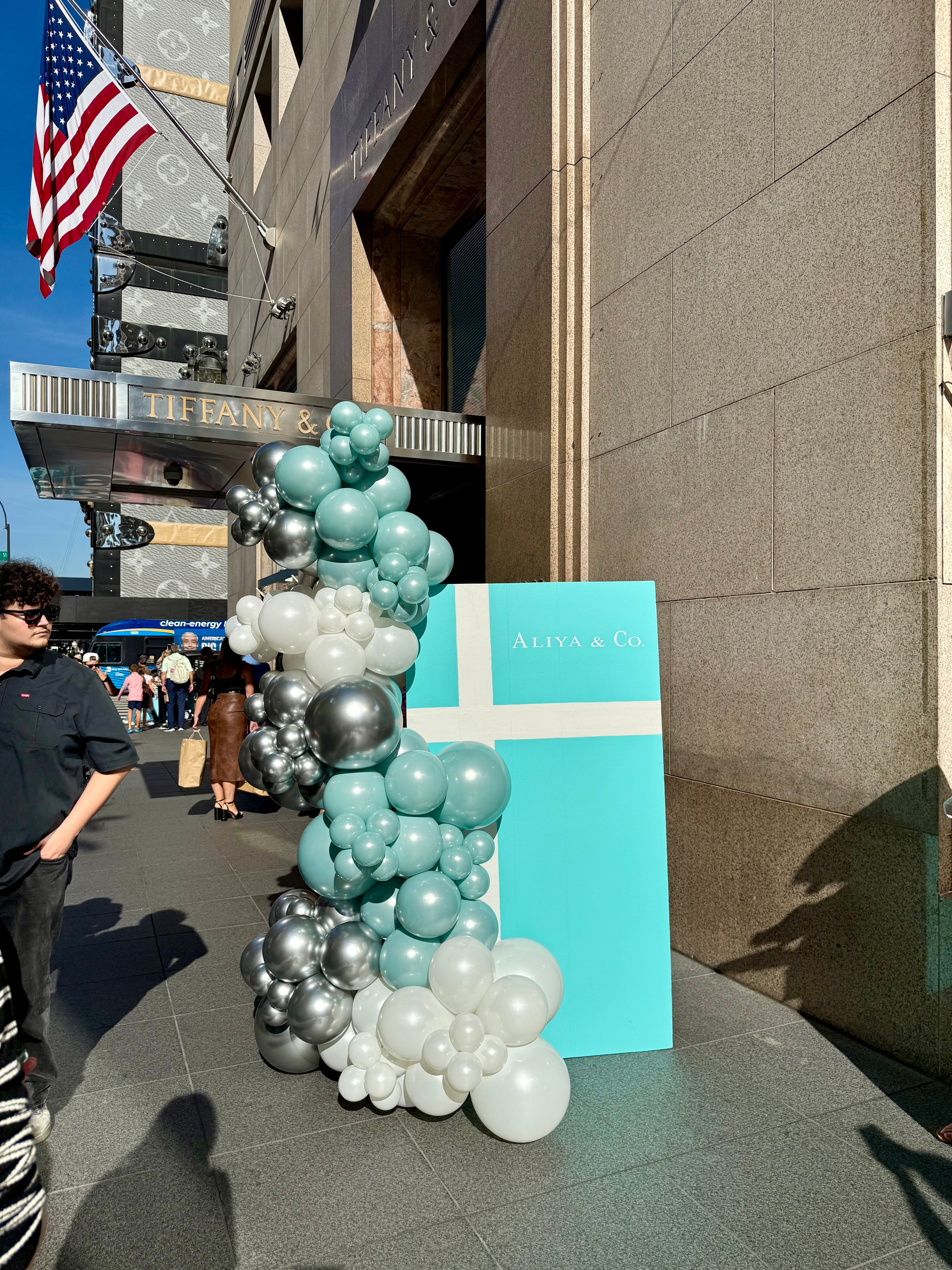 Tiffany Blue Bridal Shower Balloon Backdrop NYC | Budget Friendly Event Decor