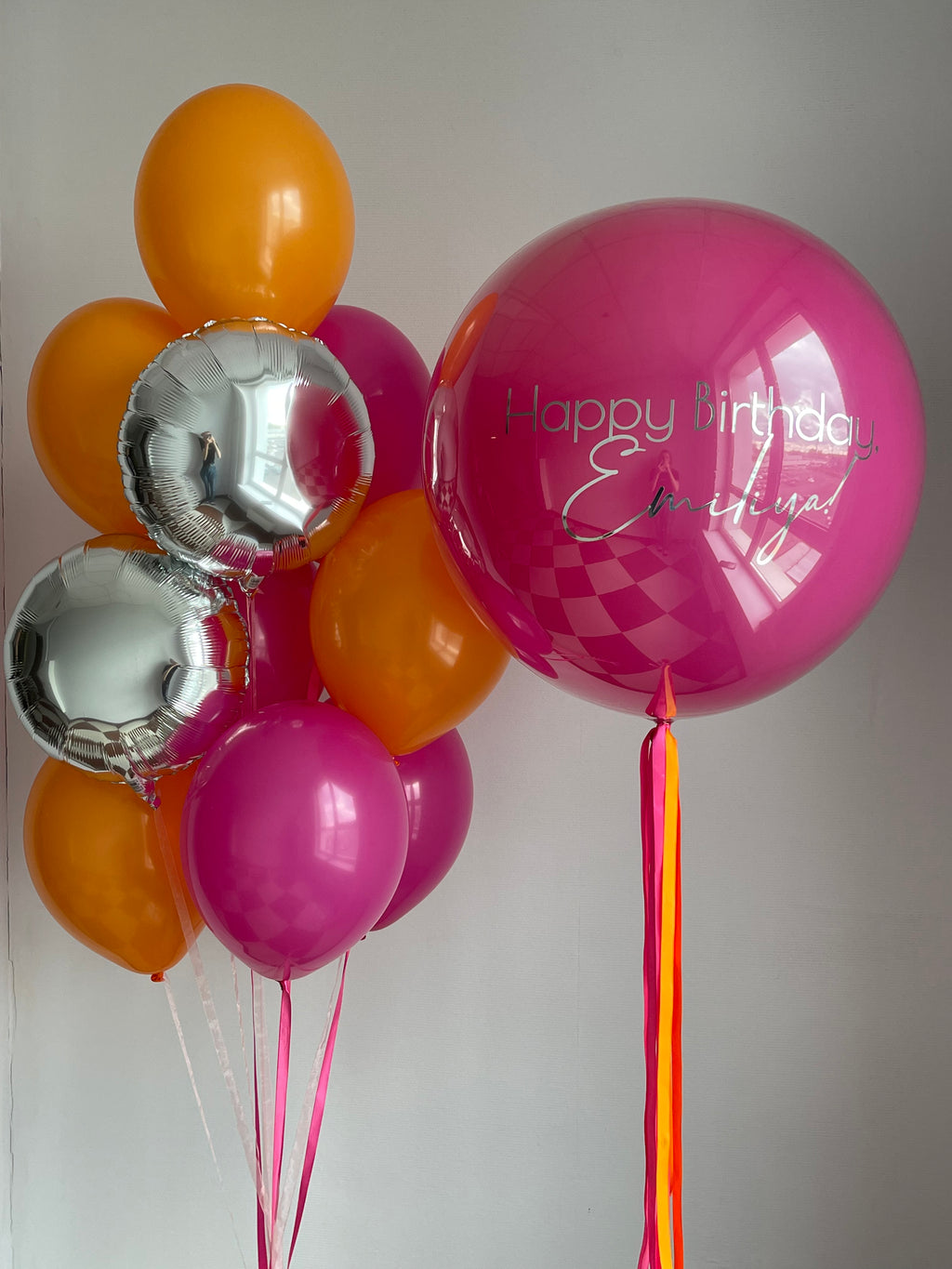 Personalized Birthday Balloon Bouquet – Hot Pink – NYC