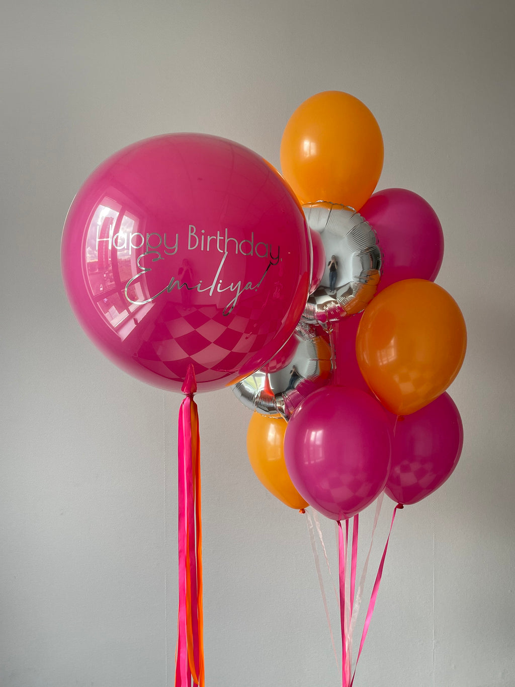 Personalized Birthday Balloon Bouquet – Hot Pink – NYC