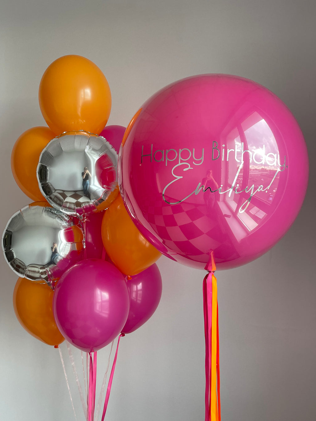 Personalized Birthday Balloon Bouquet – Hot Pink – NYC