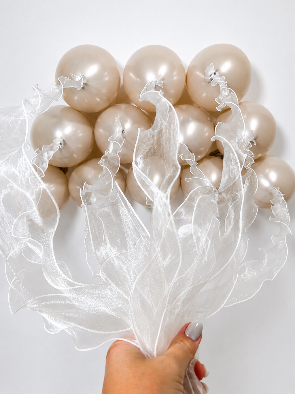 Ceiling Balloons NYC | Helium Balloons with Fluffy Ribbons