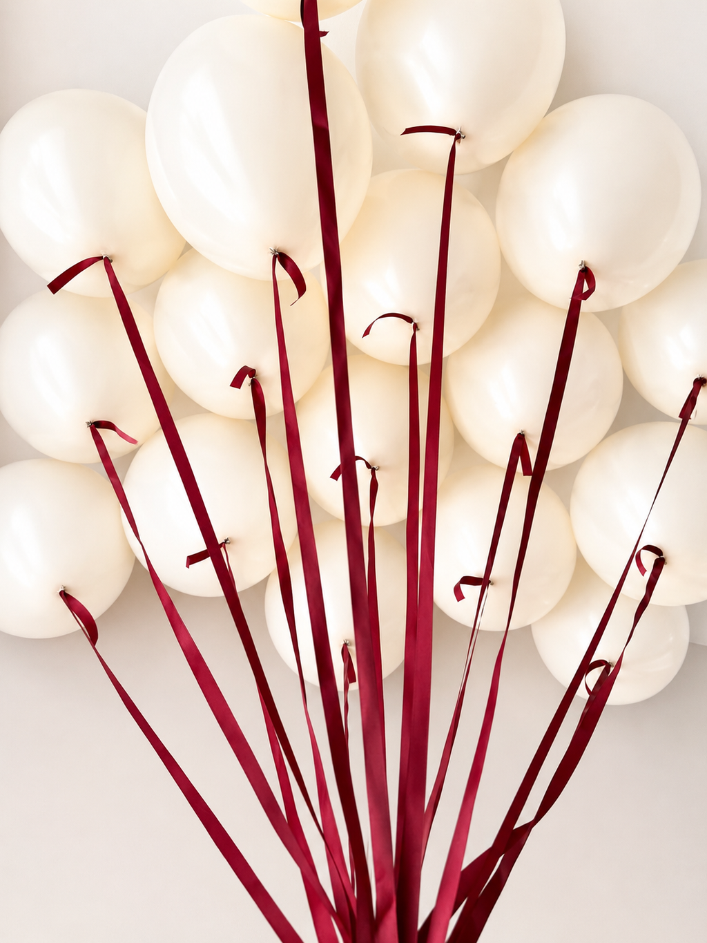 Ceiling Balloons Satin Ribbons NYC | AIR MOON NYC