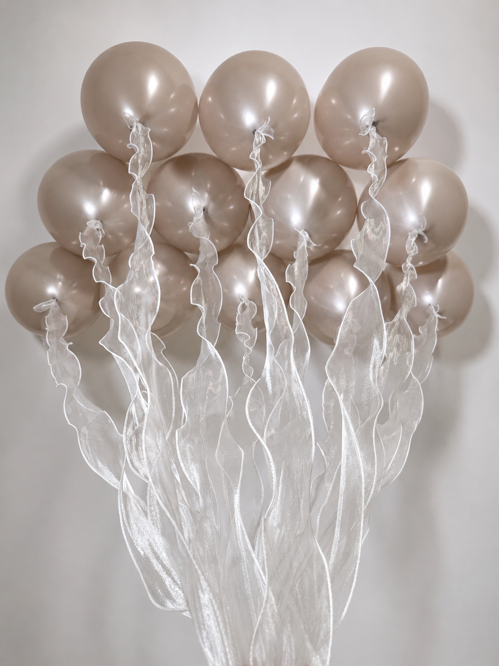 Ceiling Balloons with Fluffy Ribbons
