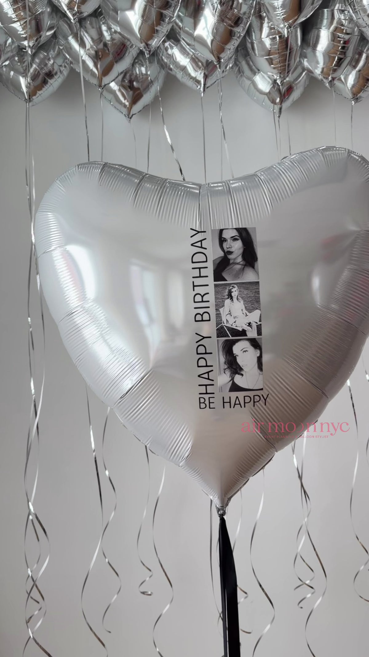 Custom Foil Heart Balloons NYC | Personalized Photo & Ceiling Balloons